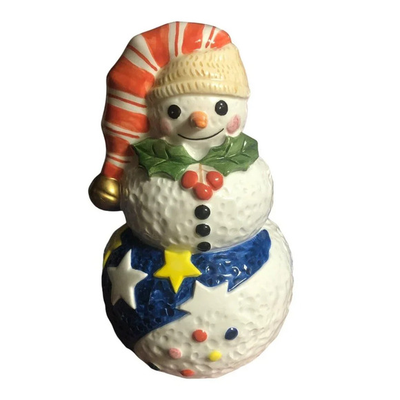 EPOCH Collection by Noritake E115 Mr Snowman Large Salt & Pepper Shakers Holiday - Picture 9 of 14